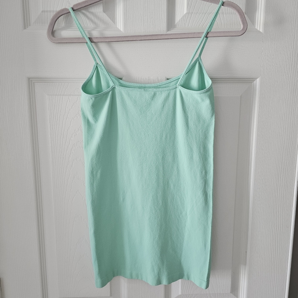 4 for $25 Mint Green Stretchy Spaghetti Strap Tank Top - Picture 3 of 8